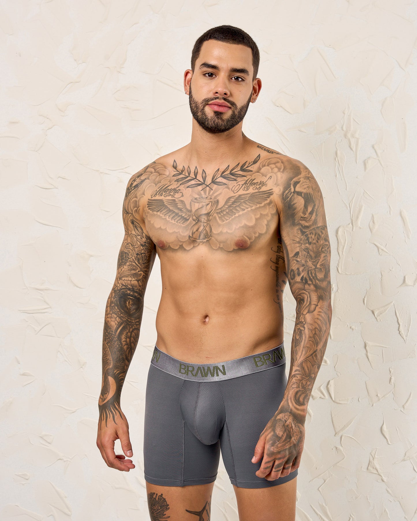 BOXER MICROFIBRA BRWN G/V