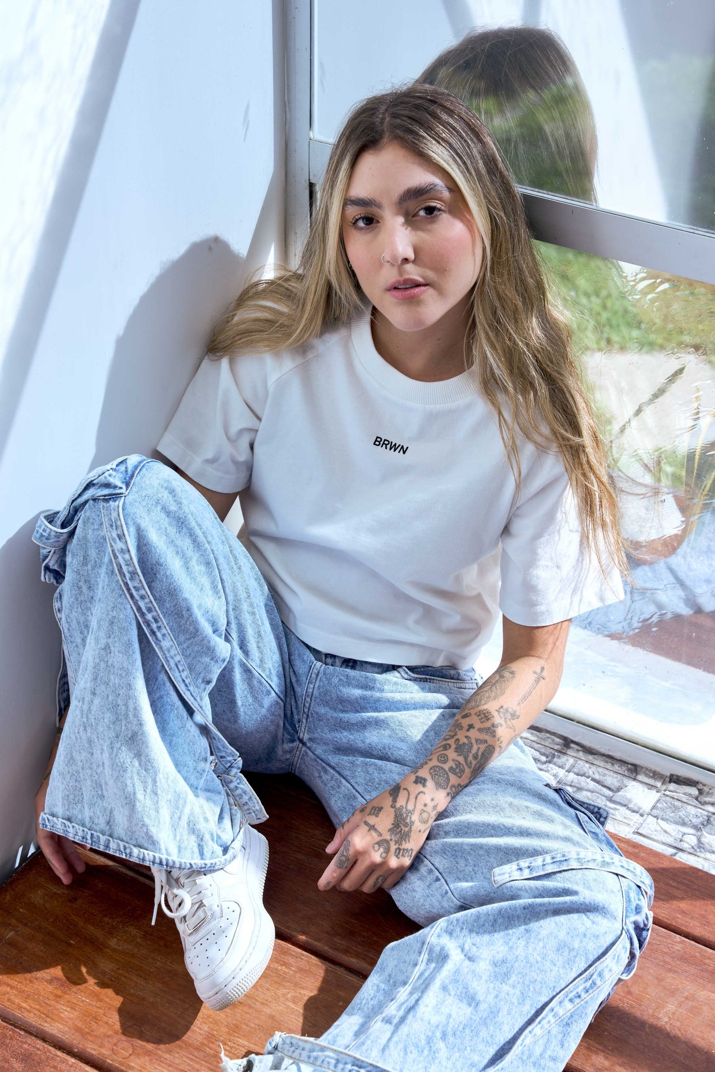 CROPTOP OVERSIZE ESSENTIAL BONE