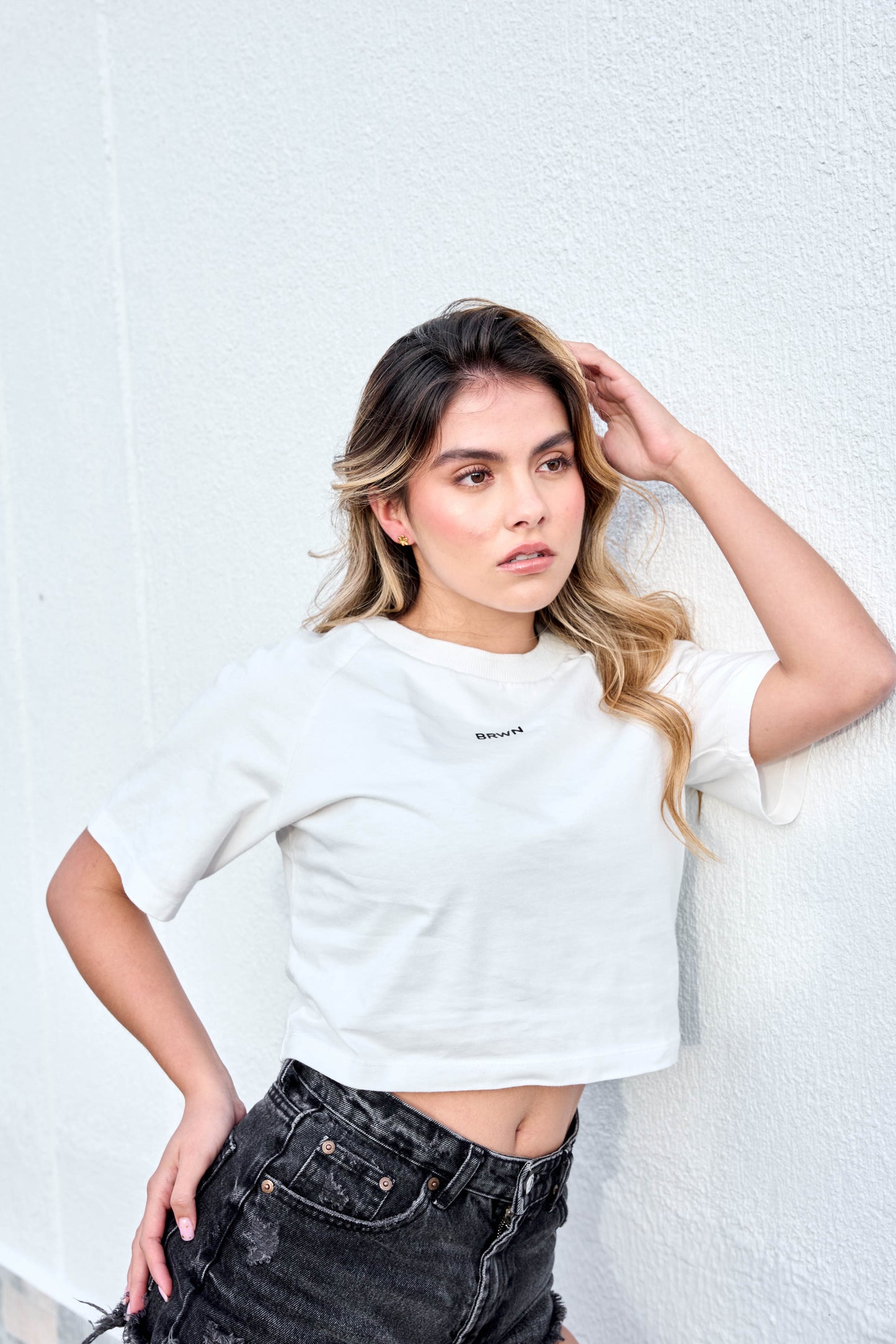 CROPTOP OVERSIZE ESSENTIAL BONE