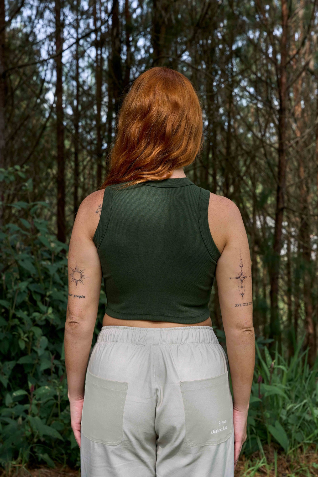 TANKTOP RIB SHORT GG VERDE