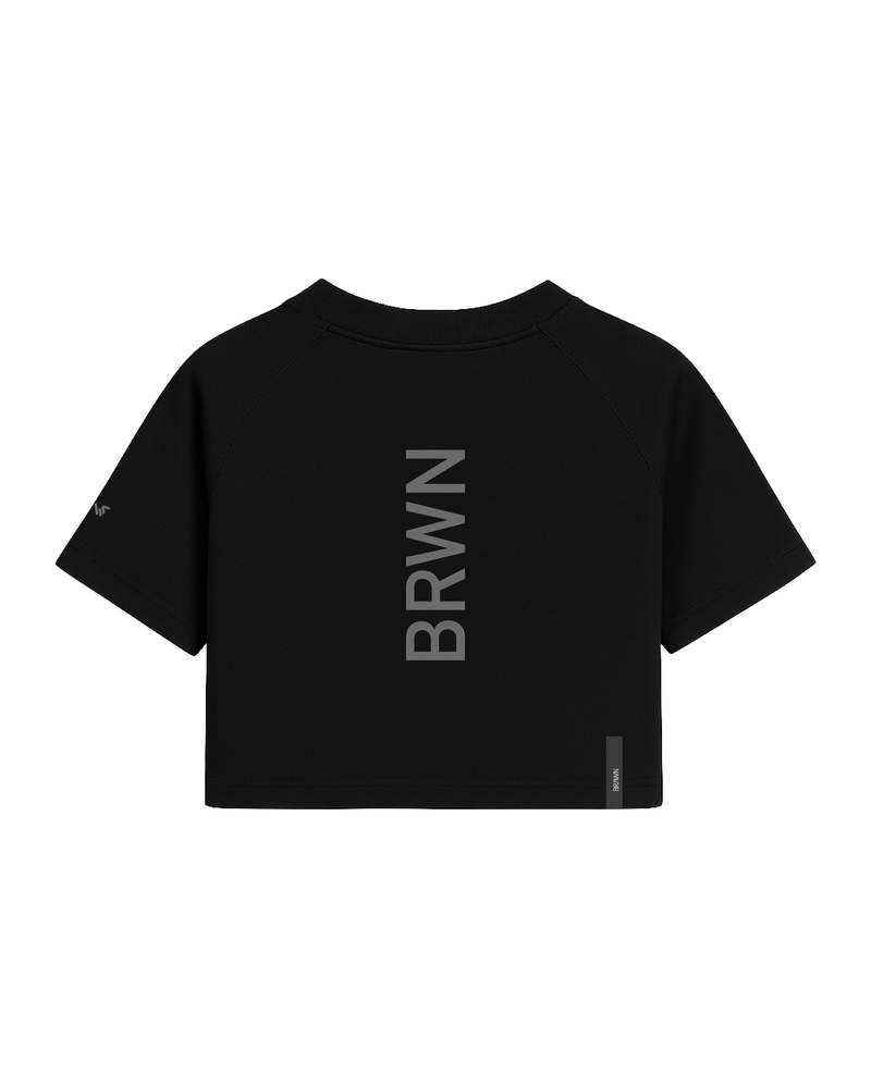 CROPTOP OVERSIZE ESSENTIAL NEGRO