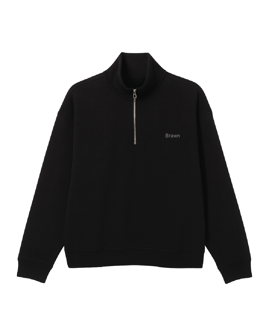 HALF ZIP CREWNECK FS25 NEGRO