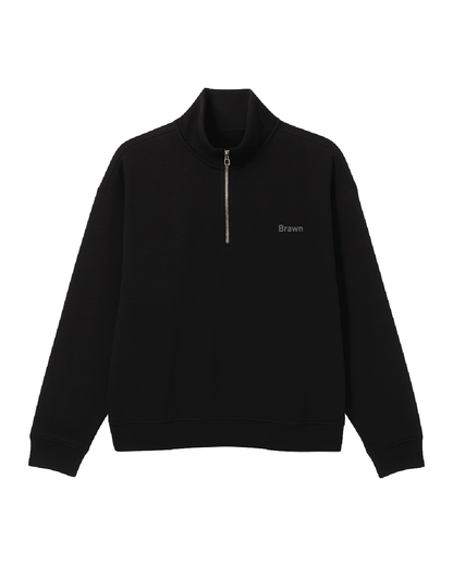 HALF ZIP CREWNECK FS25 NEGRO