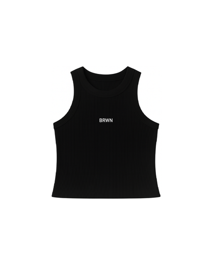 TANKTOP RIB SHORT GG NEGRO