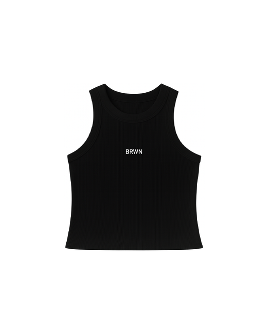 TANKTOP RIB SHORT GG NEGRO