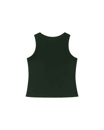 TANKTOP RIB SHORT GG VERDE