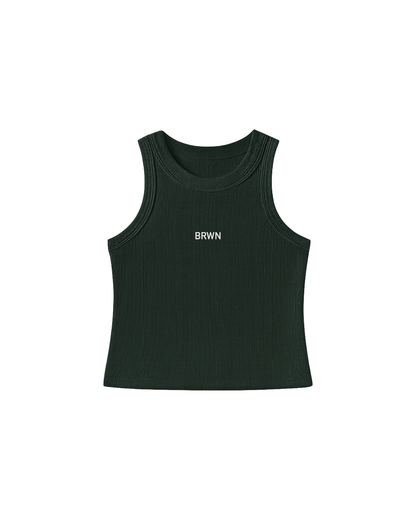 TANKTOP RIB SHORT GG VERDE