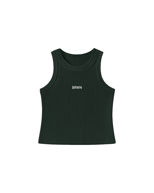 TANKTOP RIB SHORT GG VERDE
