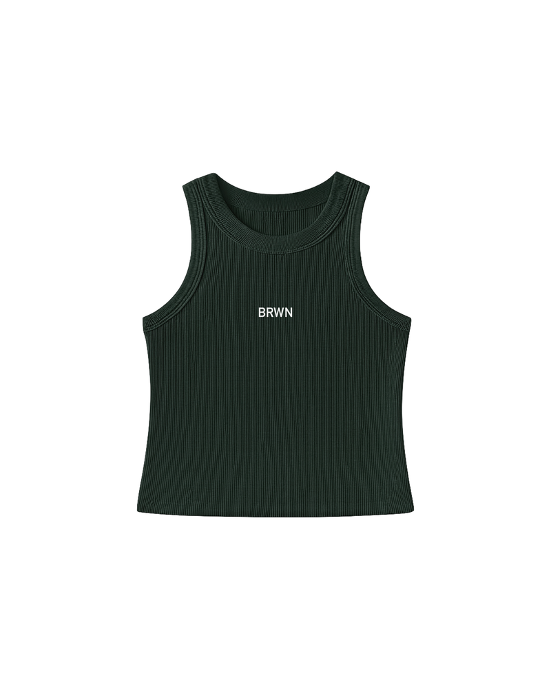 TANKTOP RIB SHORT GG VERDE