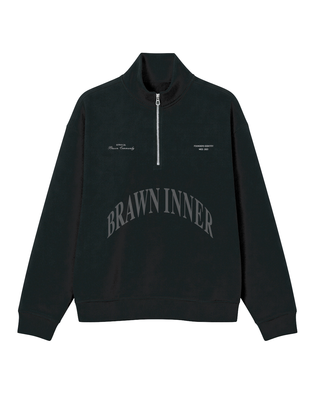 HALF ZIP CREWNECK STWO26 NEGRO